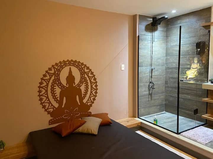 Sala de massagem com decoração zen — Unidade Barra da Tijuca